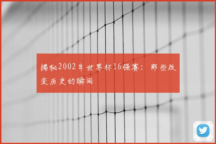 揭秘2002年世界杯16强赛:那些改变历史的瞬间