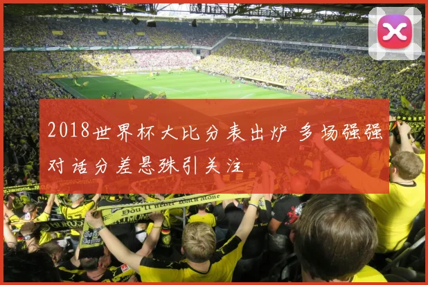 2018世界杯大比分表出炉 多场强强对话分差悬殊引关注